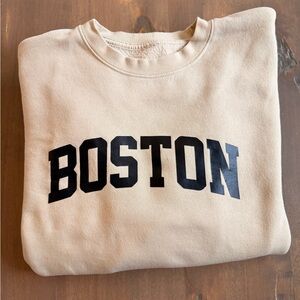 Boston Crewneck Sweatshirt - Cream Like New